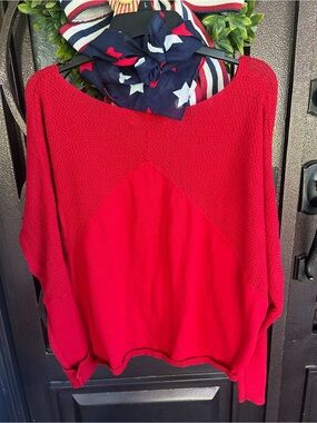 Old Navy Red Knit Pullover Sweater